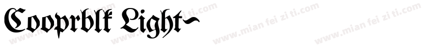 Cooprblk Light字体转换